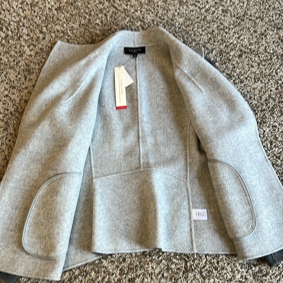 Talbots Double-Face Wing Collar Open Front Wool Jacket Size SP NWT - Picture 3 of 15